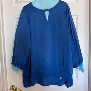 Chico’s size 3(xl) Royal blue 3/4 sleeve blouse
